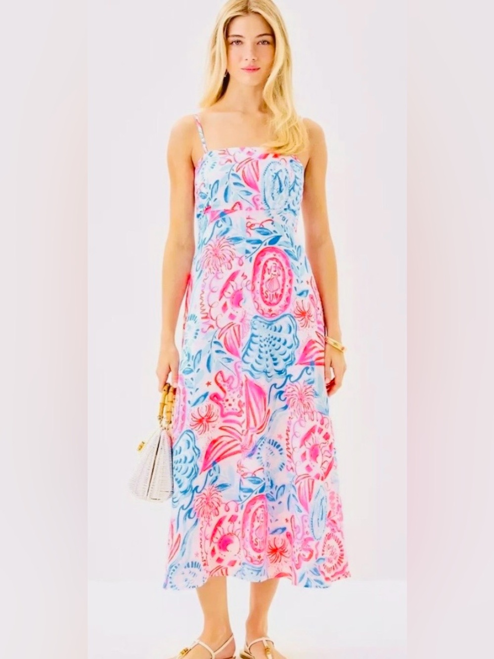 Lilly Pulitzer Jorgian Linen Midi Dress nwt size 4